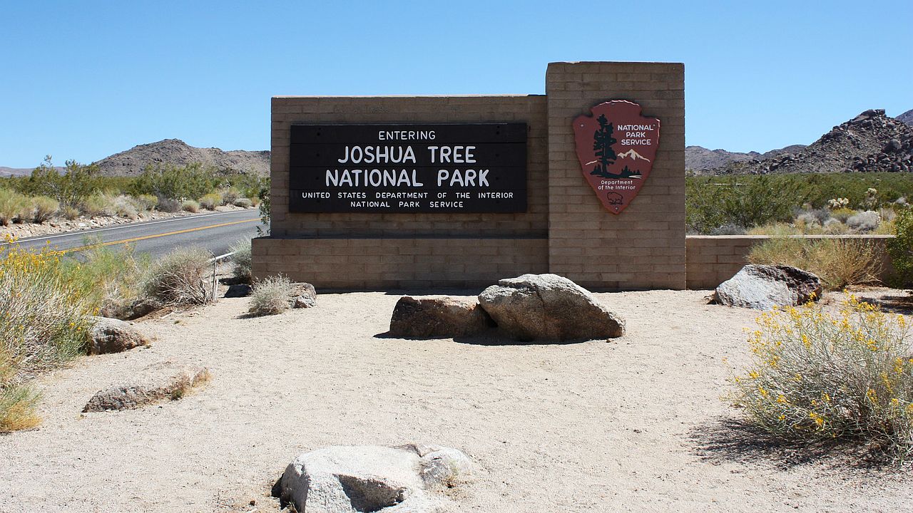 Joshua Tree National Park Eingangsschild