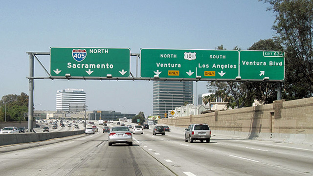 Eine Autobahn in Kalifornien