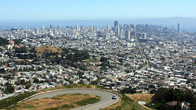 Blick von Twin Peaks auf San Francisco