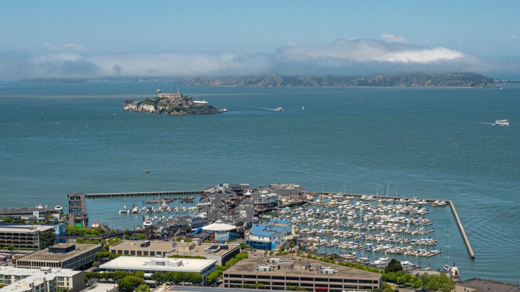 Ausblick auf die Bucht mit Alcatraz.