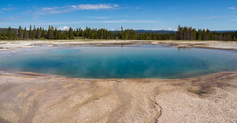 Nahe Grand Prismatic Spring in Yellowstone.