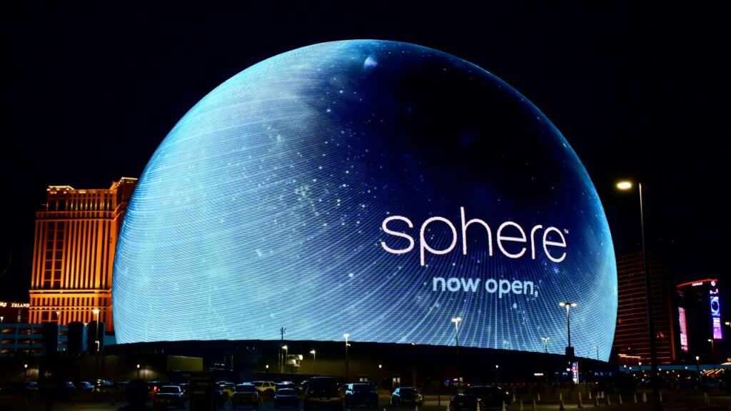 Die Las Vegas Sphere im Jahre 2024.