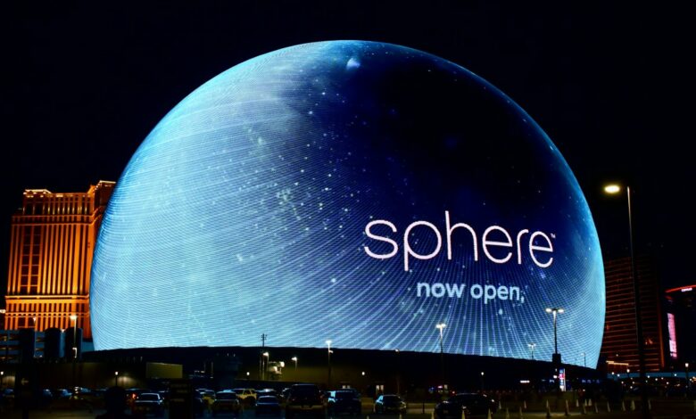 Die Las Vegas Sphere im Jahre 2024.