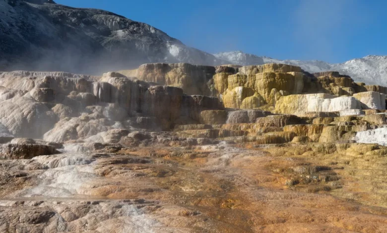 Mammoth Hot Springs in Yellowstone.