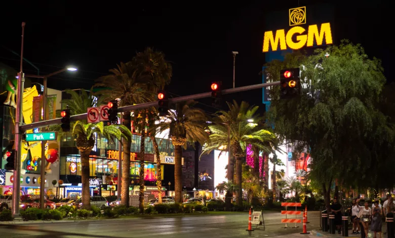 MGM Grand bei Nacht.