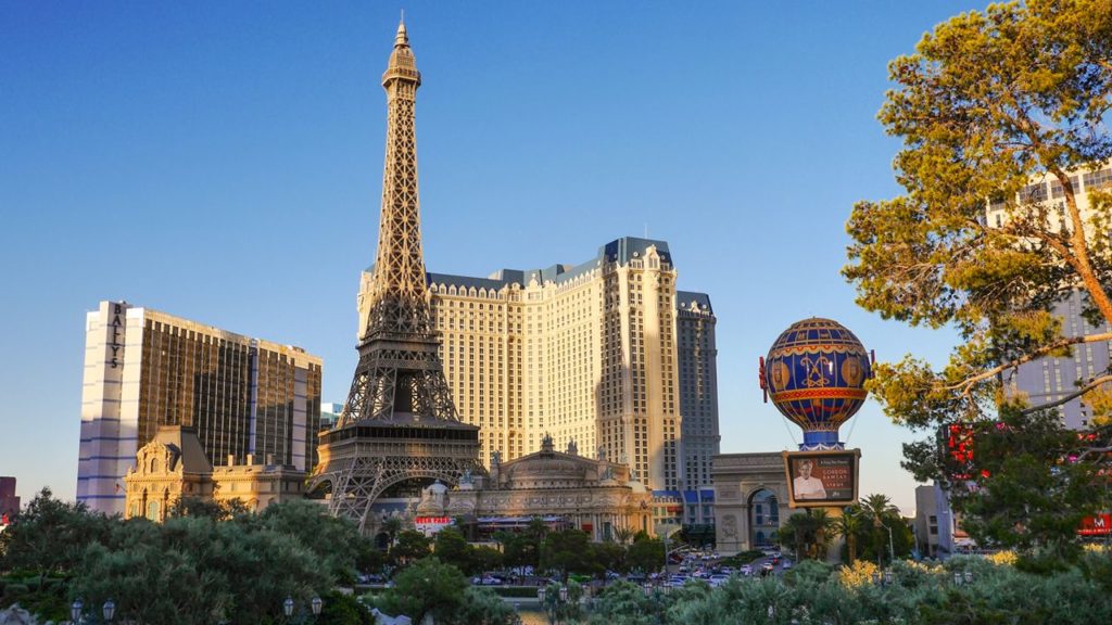 Das Paris Las Vegas am frühen Morgen.