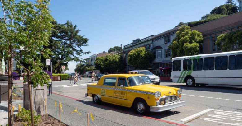 Taxi in Sausalito bei San Francisco.
