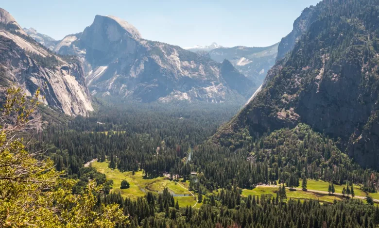 Blick aufs Yosemite Valley von Columbia Rock